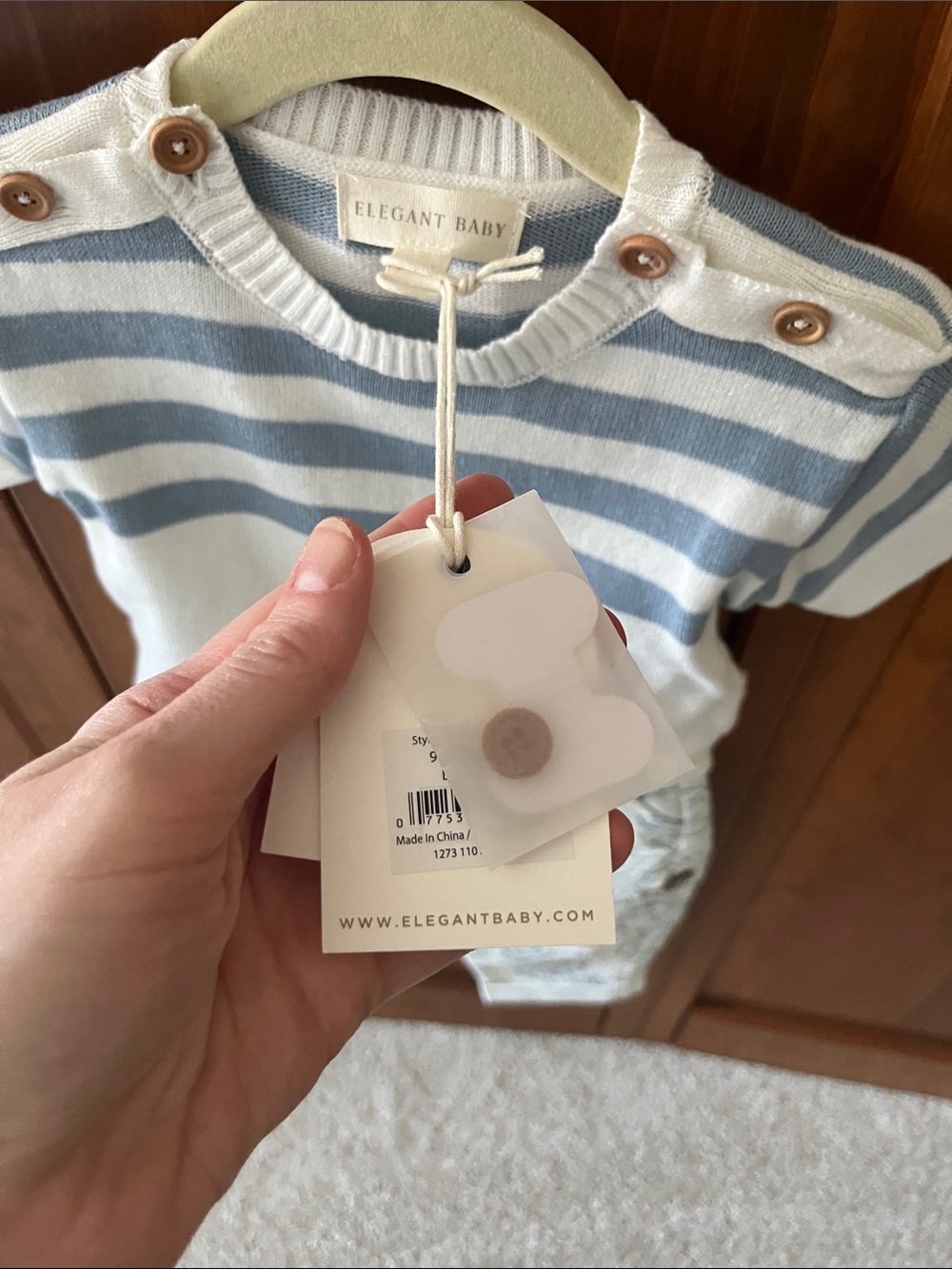 Elegant Baby Blue Stripe Nautical Kids Matching Set Knit Adventure Cargo Sz. 3-6 - Picture 4 of 15